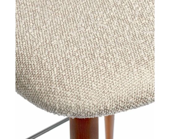 Стул полубарный Lucas латте букле с ножками цвета орех, изображение 8 | Интернет магазин мебели и декора LifeDekor