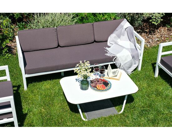 «Эстелья» лаунж-зона из алюминия со столиком из HPL 5-местная, изображение 4 | Интернет магазин мебели и декора LifeDekor