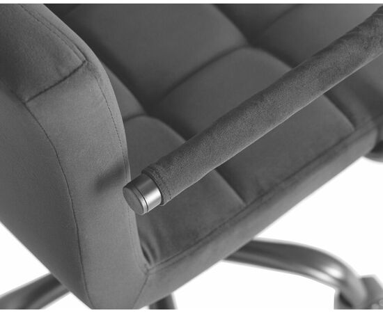 Офисное кресло для персонала DOBRIN TERRY BLACK, черный велюр (MJ9-101), Вариант: черный велюр (MJ9-101), изображение 8 | Интернет магазин мебели и декора LifeDekor