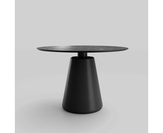 Стол круглый Ikon 100, керамика матовая, черная | Интернет магазин мебели и декора LifeDekor