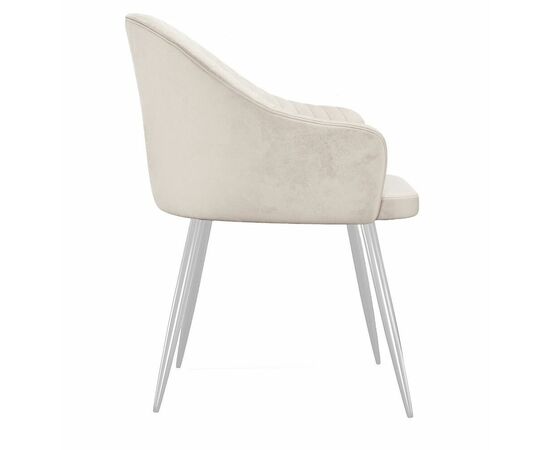 Стул DikLine 440 C103 крем, ножки белые, изображение 3 | Интернет магазин мебели и декора LifeDekor