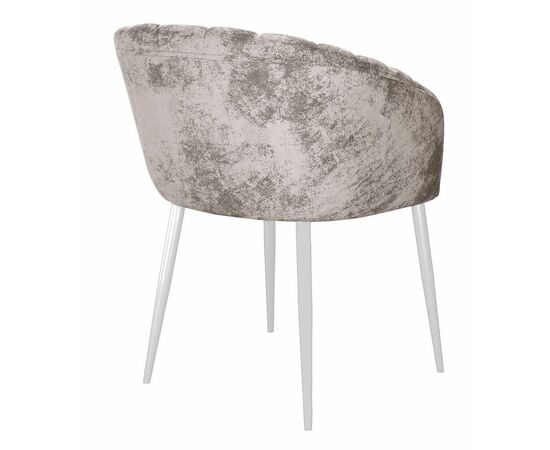 Стул DikLine 442 поворотный, M02 бежевый, ножки белые, изображение 2 | Интернет магазин мебели и декора LifeDekor