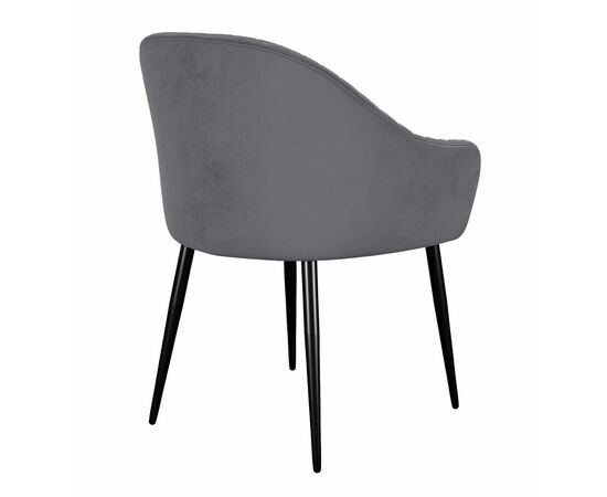 Стул DikLine 439 поворотный, C56 серый, ножки черные, изображение 2 | Интернет магазин мебели и декора LifeDekor