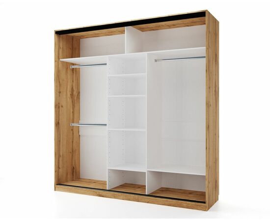 Шкаф-купе SLIM,184*60, Дуб вотан, Серый, изображение 2 | Интернет магазин мебели и декора LifeDekor