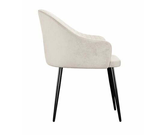 Стул DikLine 439 поворотный, C103 крем, ножки черные, изображение 3 | Интернет магазин мебели и декора LifeDekor