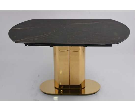 Стол обеденный раскладной Атриум-2 MC3035-140B, 140(30+30)х100х77 см, черная керамика | Интернет магазин мебели и декора LifeDekor