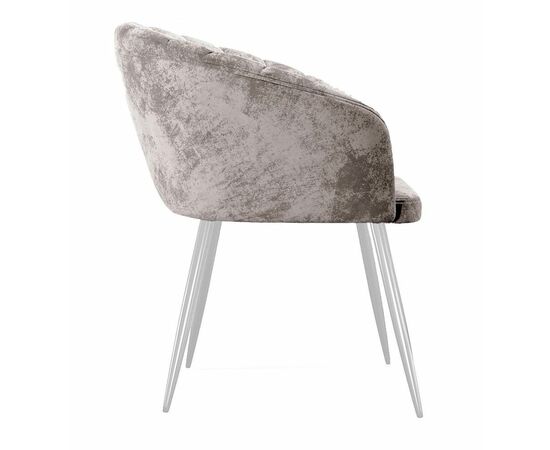 Стул DikLine 442 поворотный, M02 бежевый, ножки белые, изображение 4 | Интернет магазин мебели и декора LifeDekor