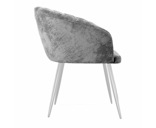 Стул DikLine 441 M13 светло-серый, ножки белые, изображение 3 | Интернет магазин мебели и декора LifeDekor