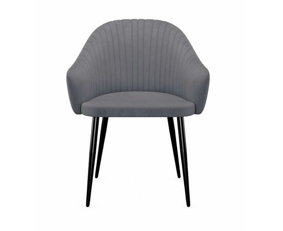 Стул DikLine 439 поворотный, C56 серый, ножки черные, изображение 3 | Интернет магазин мебели и декора LifeDekor