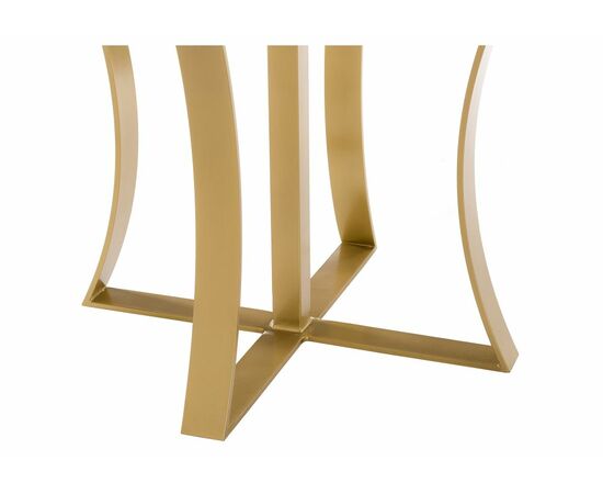 Стол стеклянный Нейтон золото / белый мрамор, изображение 4 | Интернет магазин мебели и декора LifeDekor