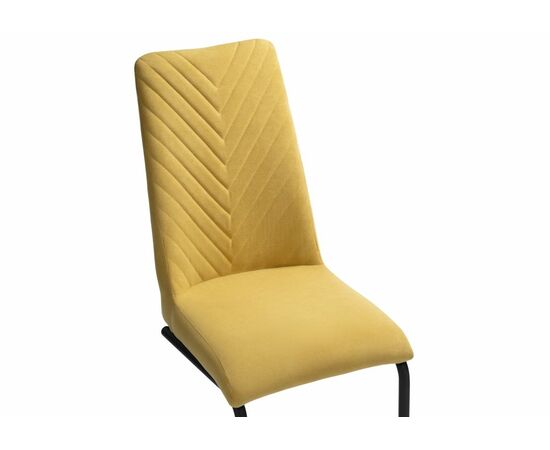 Стул на металлокаркасе Лулла горчичный / черный, изображение 5 | Интернет магазин мебели и декора LifeDekor