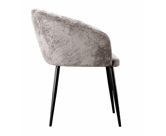 Стул DikLine 442 поворотный, M02 бежевый, ножки черные, изображение 3 | Интернет магазин мебели и декора LifeDekor