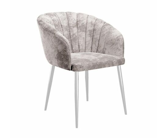 Стул DikLine 441 M02 бежевый, ножки белые | Интернет магазин мебели и декора LifeDekor