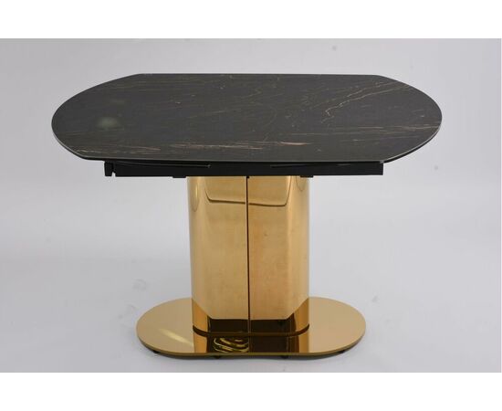 Стол обеденный раскладной Атриум-2 MC3035-120B, 120(30+30)х90х77 см, черная керамика | Интернет магазин мебели и декора LifeDekor