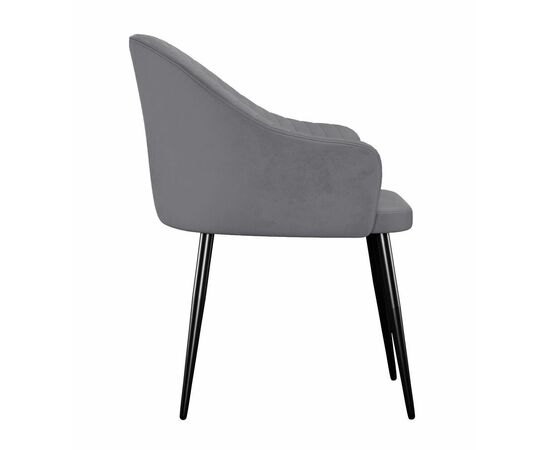 Стул DikLine 439 поворотный, C56 серый, ножки черные, изображение 4 | Интернет магазин мебели и декора LifeDekor