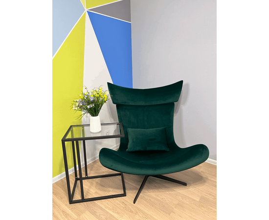 Кресло Imola с подушкой, зеленый бархат, изображение 8 | Интернет магазин мебели и декора LifeDekor