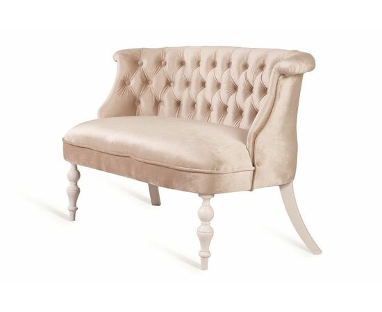 Диван Бархат (эмаль белая / 30 - бежевый), изображение 2 | Интернет магазин мебели и декора LifeDekor