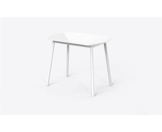 Стол Элайдж 94 раздвижной со стеклом 94(124)х64, Белый/Белый | Интернет магазин мебели и декора LifeDekor