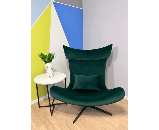 Кресло Imola с подушкой, зеленый бархат, изображение 4 | Интернет магазин мебели и декора LifeDekor