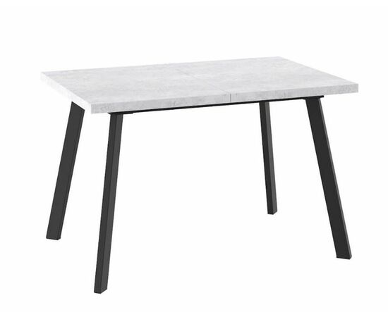 БОРГ-120(160)х80стол раздвижной, Серый сланец/Черный | Интернет магазин мебели и декора LifeDekor