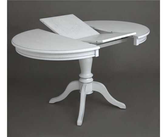 Стол "Эгина-2" (Белый/патина серебро/шпон дуб), изображение 2 | Интернет магазин мебели и декора LifeDekor