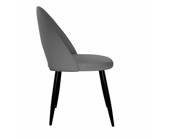 Стул DikLine 283 поворотный C56 серый, ножки черные, изображение 4 | Интернет магазин мебели и декора LifeDekor