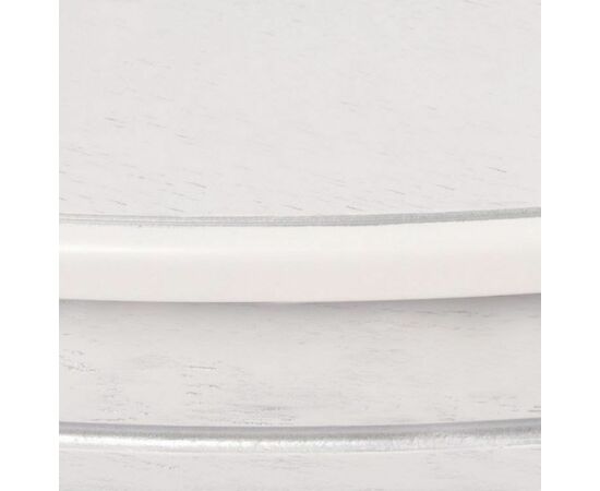 Стол "Эгина-2" (Белый/патина серебро/шпон дуб), изображение 4 | Интернет магазин мебели и декора LifeDekor