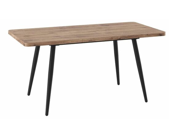 БОРГ RADIAL-120(160)х80стол раздвижной, Дуб велингтон/черный, изображение 2 | Интернет магазин мебели и декора LifeDekor