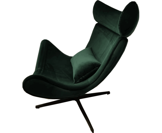 Кресло Imola с подушкой, зеленый бархат | Интернет магазин мебели и декора LifeDekor