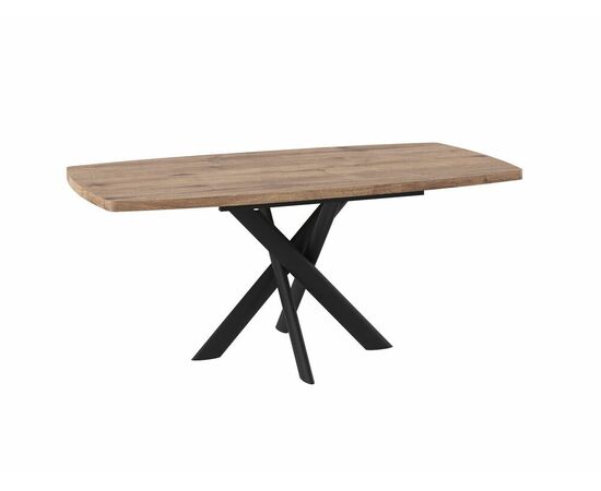 Стол Эдж, 130 Дуб Веллингтон/Чёрный | Интернет магазин мебели и декора LifeDekor