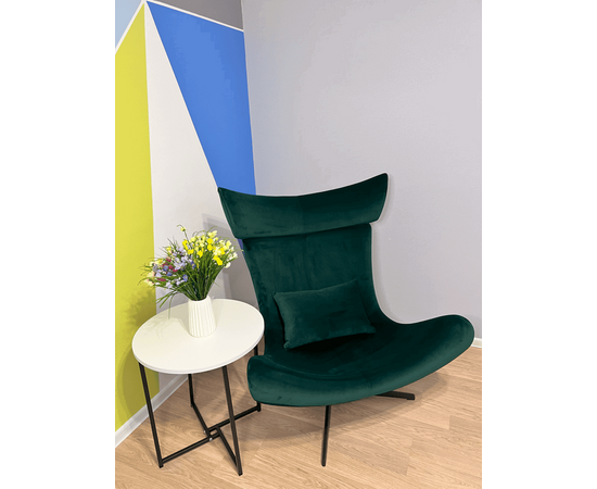 Кресло Imola с подушкой, зеленый бархат, изображение 10 | Интернет магазин мебели и декора LifeDekor