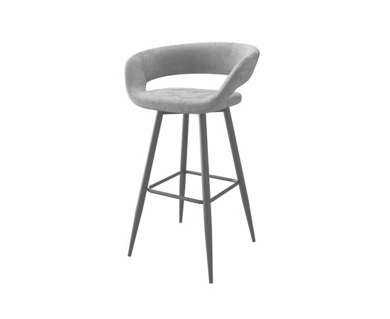 Стул полубарный Барни Р 700, Черный/Grey Lux b22 | Интернет магазин мебели и декора LifeDekor