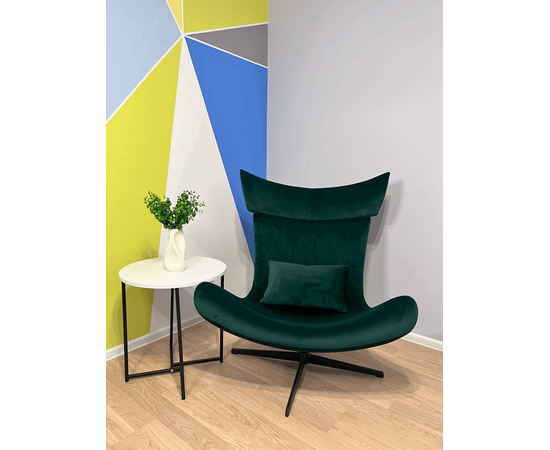 Кресло Imola с подушкой, зеленый бархат, изображение 9 | Интернет магазин мебели и декора LifeDekor