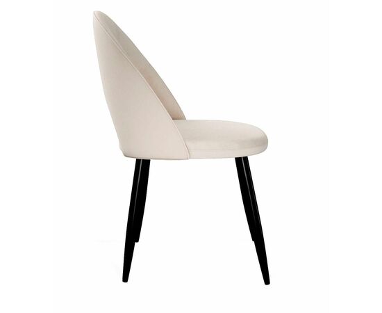 Стул DikLine 283 поворотный C103 крем, ножки черные, изображение 4 | Интернет магазин мебели и декора LifeDekor