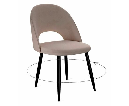 Стул DikLine 283 поворотный C43 капучино, ножки черные | Интернет магазин мебели и декора LifeDekor