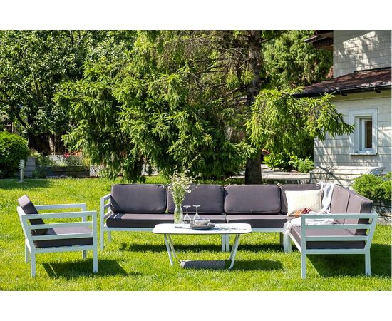 "Глория" модуль диванный левый, каркас из алюминия, изображение 5 | Интернет магазин мебели и декора LifeDekor