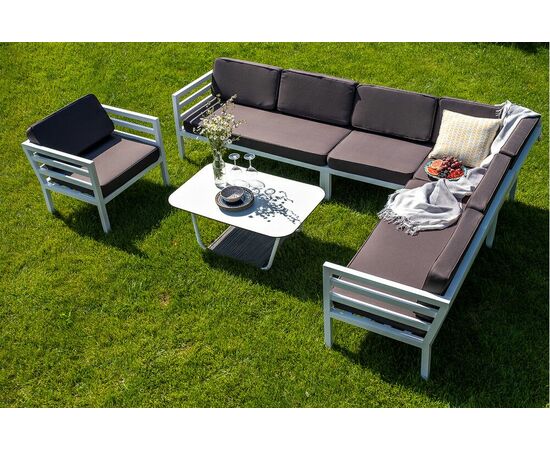 "Глория" модуль диванный левый, каркас из алюминия, изображение 11 | Интернет магазин мебели и декора LifeDekor