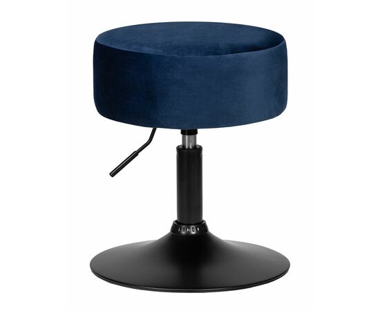 Пуф DOBRIN DANNY BLACK, синий велюр (MJ9-117), Вариант: синий велюр (MJ9-117) | Интернет магазин мебели и декора LifeDekor