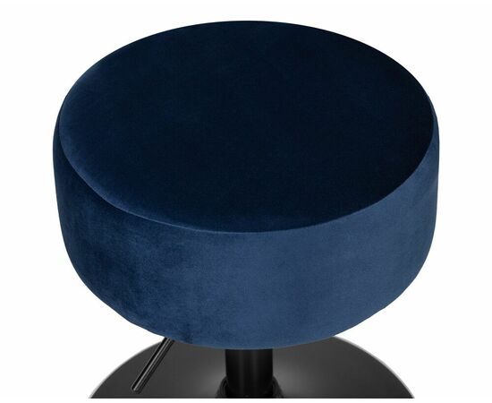 Пуф DOBRIN DANNY BLACK, синий велюр (MJ9-117), Вариант: синий велюр (MJ9-117), изображение 2 | Интернет магазин мебели и декора LifeDekor