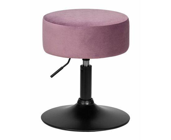 Пуф DOBRIN DANNY BLACK, пудрово-сиреневый велюр (MJ9-52), Вариант: пудрово-сиреневый велюр (MJ9-52) | Интернет магазин мебели и декора LifeDekor