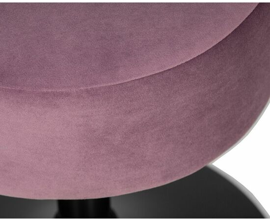 Пуф DOBRIN DANNY BLACK, пудрово-сиреневый велюр (MJ9-52), Вариант: пудрово-сиреневый велюр (MJ9-52), изображение 2 | Интернет магазин мебели и декора LifeDekor