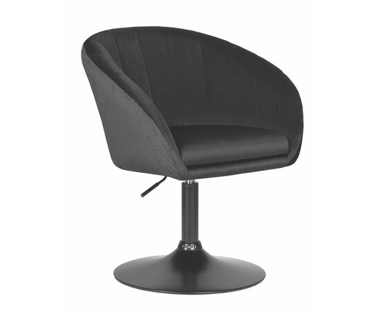 Кресло дизайнерское DOBRIN EDISON BLACK, черный велюр (1922-21), Вариант: черный велюр (1922-21) | Интернет магазин мебели и декора LifeDekor