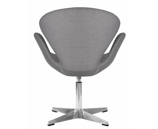 Кресло дизайнерское DOBRIN SWAN, серая ткань AF7, алюминиевое основание, Вариант: серая ткань AF7, алюминиевое основание, изображение 5 | Интернет магазин мебели и декора LifeDekor