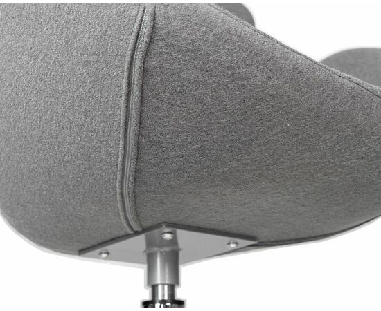 Кресло дизайнерское DOBRIN SWAN, серая ткань AF7, алюминиевое основание, Вариант: серая ткань AF7, алюминиевое основание, изображение 7 | Интернет магазин мебели и декора LifeDekor