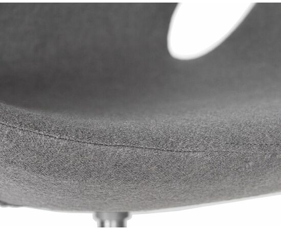Кресло дизайнерское DOBRIN SWAN, серая ткань AF7, алюминиевое основание, Вариант: серая ткань AF7, алюминиевое основание, изображение 8 | Интернет магазин мебели и декора LifeDekor
