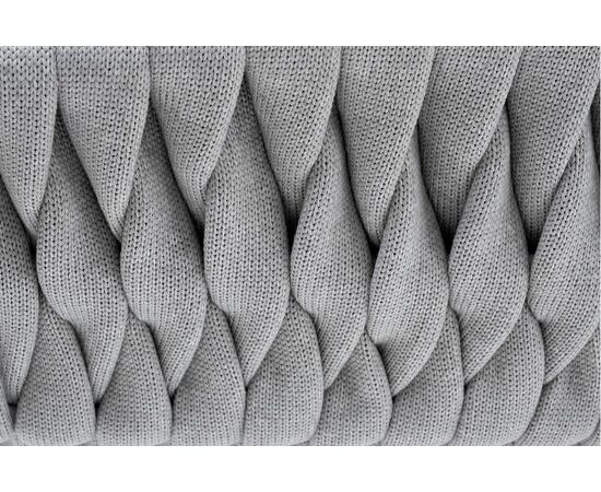 "Монако" стул плетеный из роупа, каркас алюминий светло-серый (RAL7035) муар, роуп светло-серый 40 мм, ткань светло-серая, изображение 8 | Интернет магазин мебели и декора LifeDekor