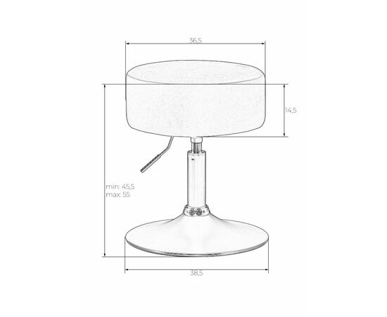 Пуф DOBRIN DANNY, черный PU, Вариант: черный PU, изображение 4 | Интернет магазин мебели и декора LifeDekor