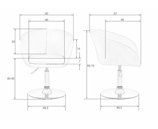 Кресло дизайнерское DOBRIN EDISON BLACK, черный велюр (1922-21), Вариант: черный велюр (1922-21), изображение 9 | Интернет магазин мебели и декора LifeDekor