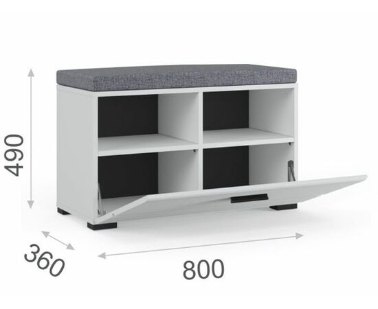 Прихожая «Йорк», Белый/белый глянец, изображение 6 | Интернет магазин мебели и декора LifeDekor