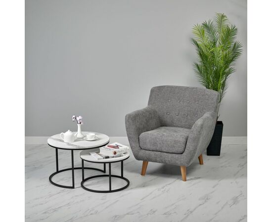 Кресло Picasso серый, шенилл, изображение 11 | Интернет магазин мебели и декора LifeDekor